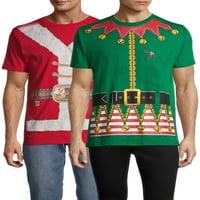 Vrijeme odmora Elf & Santa Suit Bundle muške i velike muške grafičke majice