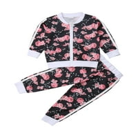 Toddler Kids Dječji djevojke cvjetni odjeća Duks vrhovi hlače setovi odjeće za dojenčad