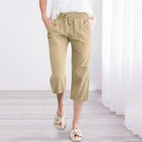 Ženske hlače široke struke modne vučne kantalne pantalone u modnim hlačama u pravu noge dugačke pantalone