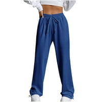 Augper ženske vezice elastičnog struka, labave i moderne džepne pantalone za trčanje duge pantalone