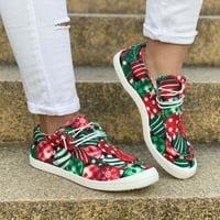 Ženske Casual patike slatke štampane klasične niske gornje pertle na platformi Canva cipele mokasine patike za hodanje