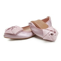 Lacyhop ženske stanove komforne ravne cipele neklizajuće mokasine formalne Ležerne cipele za čamac lagan Slip na ružičastoj, satenski gornji 5.5