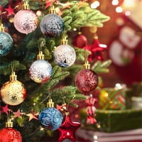 Ornamenti za božićne drvke Yinmgmhj Christmall Clear Green i Gold Božićna lopta Shatseoff Welling Tree Ornament Set.Christmas Ball ukrasi Christm + Plavi
