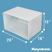 Keystone 26 Zidni rukav za klima uređaje u zidu, bijeli, kstslv1