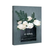 Wynwood Studio cvjetni i botanički zidni umjetničko platno, cvjetovi 'dragocjenih pronalaska' - bijela, crna