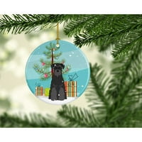 Carolines blaga BB4150CO sretan božićni treperi zapadnog sibira Laika Spitz keramički ukras, u višebojni