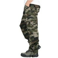 Muške Camo Multi Pocket Cargo pantalone velike i visoke jesenske zime na otvorenom Jogger pantalone trening