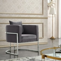 Meridian Furniture Inc Pippa Velvet Accent Stolica