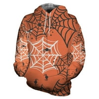 qolati muške dukseve duksevi Halloween Print predimenzionirani pulover dugih rukava s kapuljačom gornji lagani Casual labavi Hip Hop džemper