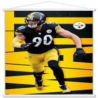 Pittsburgh Steelers - T.J. WATT zidni poster sa drvenim magnetskim okvirom, 22.375 34