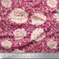 Soimoi pamučna pattna tkanina Provjera i ruža cvjetna otisnuta zanata tkanina od dvorišta široka