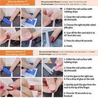 Kisor Press on Nails, Meki Gel Savjeti za nokte Kit srednji za salonsku Umjetnost noktiju, akrilni lažni ljepilo za nokte na noktima za žensku manikuru Nail Art, veličine, V # L veličina