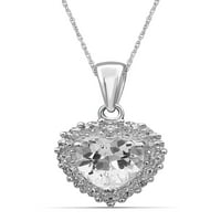 JewelersClub srebrne ogrlice za Žene-Srebrna ogrlica za žene 14k pozlaćena Srebrna-bijela Topaz ogrlica