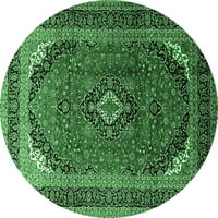 Ahgly Company Zatvoreni Okrugli Medaljon Smaragdno Zeleni Tradicionalni Tepisi, 8 ' Okrugli