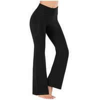 Labakihah pantalone za jogu žene vježbaju tajice fitnes sportske hlače za trčanje Crne