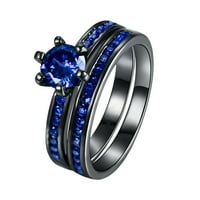 Bacc dodaci Ženski prstenovi prstenje poklon legura prsten vjenčani zircon size šareni nakit prstenovi zvoni plavi 12
