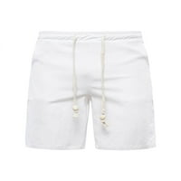 Beiwei muškarci elastične strugove ljetne casual kratke hlače na plaži Čvrsta boja klasične prikladne