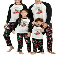 Gwiyeopda Božićna porodica Pajamas Podudaranje setova Božićno drvce Xmas Spavanje odjeće