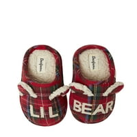 Dearfoams Kids Bear Plaid papuče za klogove