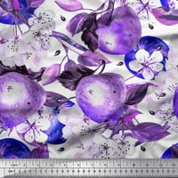 Soimoi Poly Georgette Listovi tkanine, cvjetna i svježa otisnuta zanatska tkanina od dvorišta široka