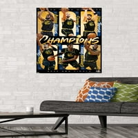 Zlatni državni ratnici - Komemorativni zidni poster prvaka NBA finala, 22.375 34