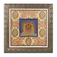 Zaštitni znak likovne umjetnosti' Myrtle St. Monarch ' platnena Umjetnost Rachel Paxton, Zlatni okićeni okvir