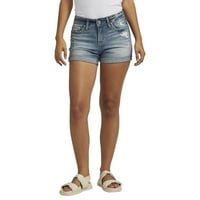 Silver Jeans Co. Ženski Suki srednji rast Kratki, veličine struka 24-34