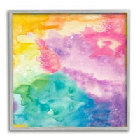Stupell Indtries Fluid Abstract akvarelna boja Rainbow Ombre uzorak, 12,dizajn Nola James