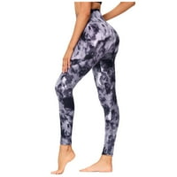 Labakihah pantalone za jogu ženske helanke za vežbanje visokog struka za kontrolu stomaka joga pantalone za teretanu kompresijske hulahopke za žene ljubičaste