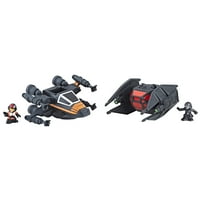 Star Wars Micro Force Poe X-Wing Fighter vs. Kylo Ren's Silencer 2-pack