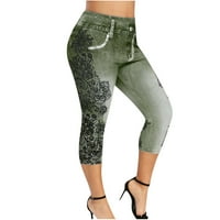 Leesechin nudi Yoga Flare pantalone Plus Size Capris Temperament štampane sportske helanke sa pantalonama za jogu za podizanje bokova na klirensu