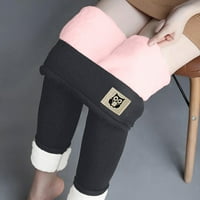 Zunfeo helanke za žene-Ležerne tople zimske helanke tanke noge pune dužine flisa, elastične pantalone visokog struka čvrste debele hulahopke sive 3xl