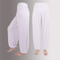 Zermoge hlače za žene plus veličine Žene elastične labave povremene pamučne meke joge sportske plesne harem hlače