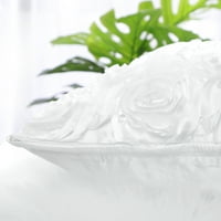 Unique Bargains 3D Flower Decorative Throw jastuk Covers 16 16 White