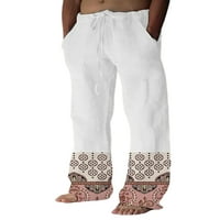 Voguele muške pantalone na vezice pantalone elastični donji deo struka Jogger Loungewear labava Palazzo pantalone slika u boji 3XL