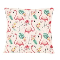 Designart Tropical Botanicals, cvijeće i Flamingo II ' Mid-Century Modern Throw jastuk - 12x20