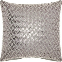 Nourison trendi, hip, novo doba siva pewter dekorativni jastuk 14 x20