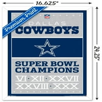 Dallas Cowboys - zidni poster prvaka, 14.725 22.375