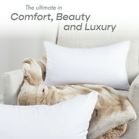 Jastuk od 20 20 - bijeli: luksuzni premium jastuk za mikrobead sa najlonskim tkaninom. Forever Fluffy, izvanredna ljepota i podrška. Svilenkast, meka i izvan ugodnog