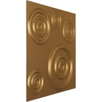 Ekena Millwork 5 8 W 5 8 H Reece EnduraWall dekorativna 3d zidna ploča, svijetlo Coat Gold