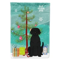 Carolines Treasures BB4182GF Merry Božićno drvce Black Labrador Zastava za zastavu Mali, višebojni