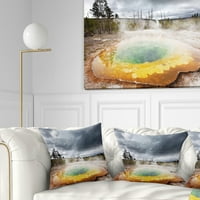 Designart Fantastic Morning Glory bazen - pejzažni štampani jastuk za bacanje - 16x16