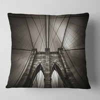 Designart Bruklinski most u Njujorku SAD - jastuk za bacanje-18x18