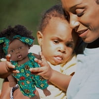 Igračka cieken crna afrička crna beba slatka kovrčava crna vinilna igračka za bebe