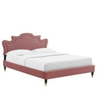 Modway Neena Performance Velvet Queen Bed u Dusty Rose