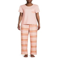 Ljubav na prvi pogled Juniors ' štampana džepna majica i široke pantalone pidžama Set, 2-dijelni
