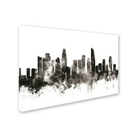 Zaštitni znak Likovna umjetnost 'Los Angeles California Skyline III' Canvas umjetnost Michael Thpsett