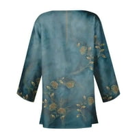 Cuhas ženski kaputi jakne za žene Casual modni Retro štampani lagani kardigan srednje dužine ženski vrhovi Navy 1x