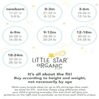 Little Star Organic Baby Boy 2pk kombinezoni, veličina novorođenčad - 24m