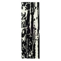 Soho Alura apstraktna prostirka vunene površine, crna bijela, 3'6 5'6